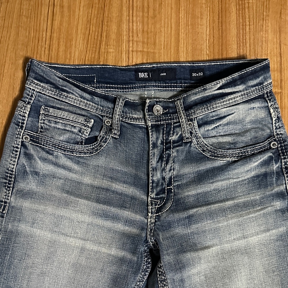 BKE Jake bootcut  Distressed Blue Jeans